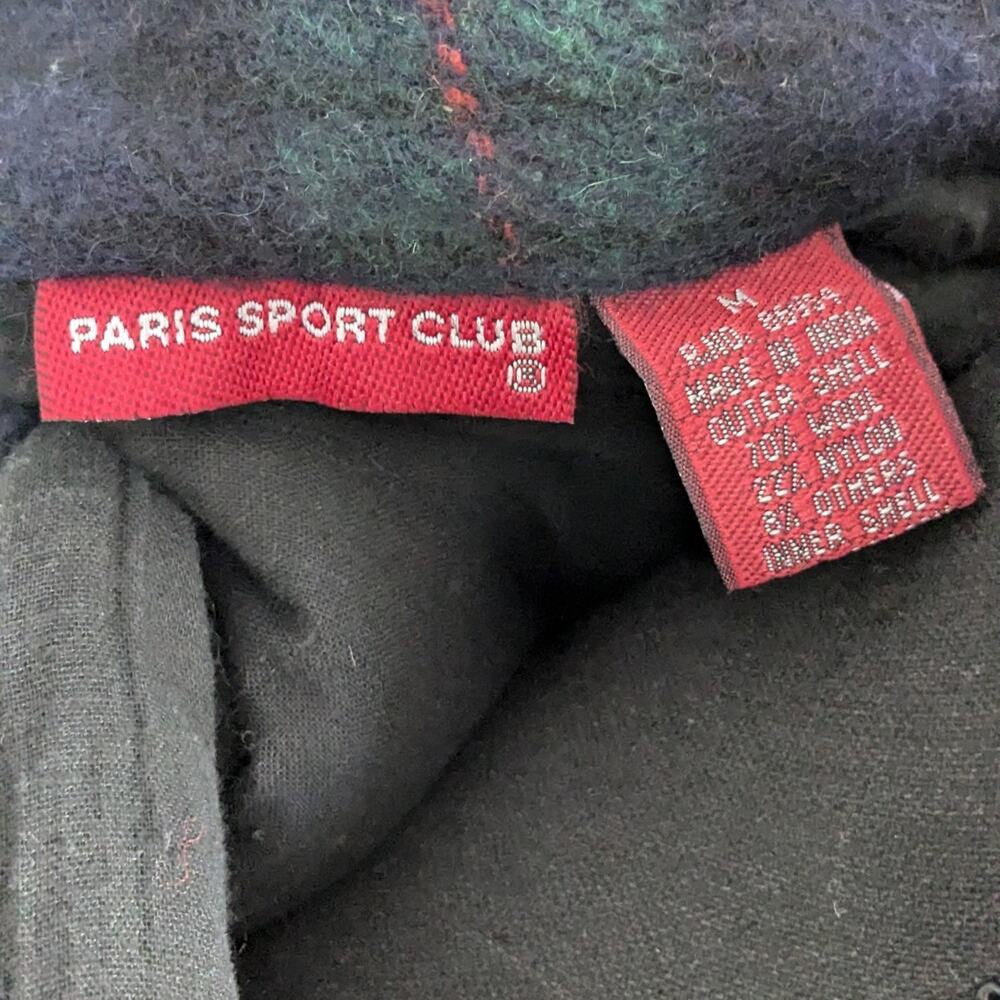 Vintage Paris sport‎ club plaid jacket Medium - Picture 5 of 5